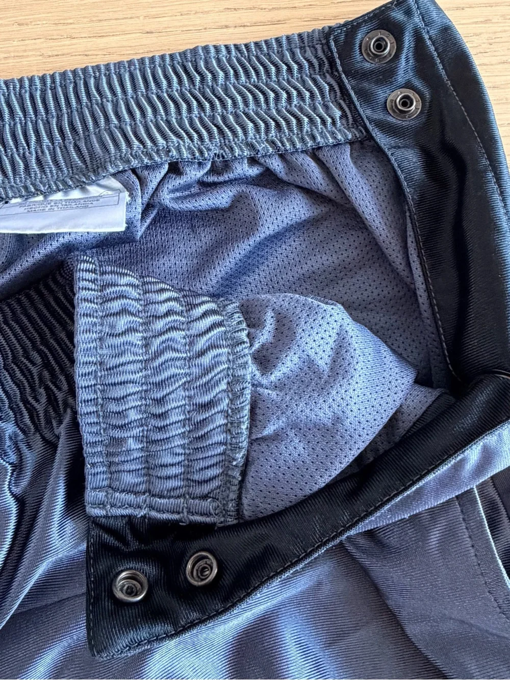 Nike Men's Shiny Track Pants - Charcoal Blue